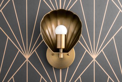 Retro shell-shaped metal wall lamp - Image 4