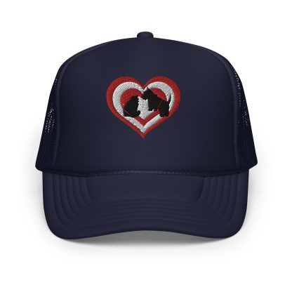 Love Heart Cute Pet Embroidered Mesh Baseball Cap - Image 5