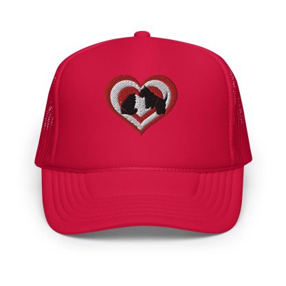 Love Heart Cute Pet Embroidered Mesh Baseball Cap - Image 4