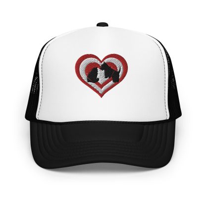 Love Heart Cute Pet Embroidered Mesh Baseball Cap - Image 3