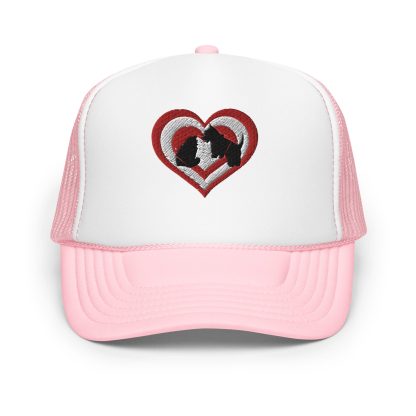 Love Heart Cute Pet Embroidered Mesh Baseball Cap - Image 2