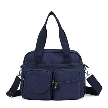 Navy blue multi-pocket handbag crossbody bag - Image 5