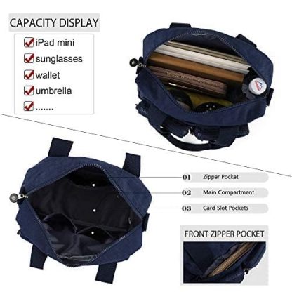Navy blue multi-pocket handbag crossbody bag - Image 4