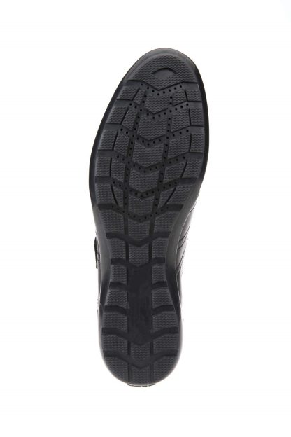 Men's black double-lace leather sneakers - Image 6
