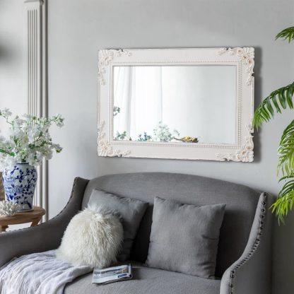 French elegant carved full-length mirror - Image 6