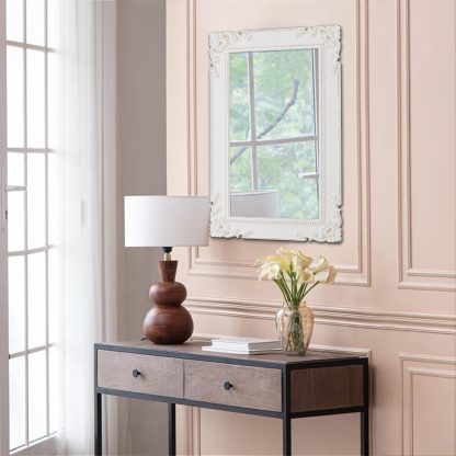 French elegant carved full-length mirror - Image 5
