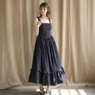 floral suspender dress