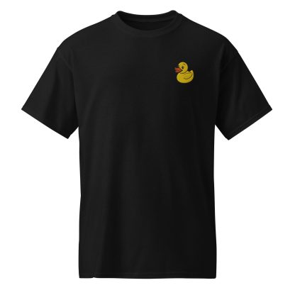 Grey T-shirt with fun yellow duck embroidery - Image 3