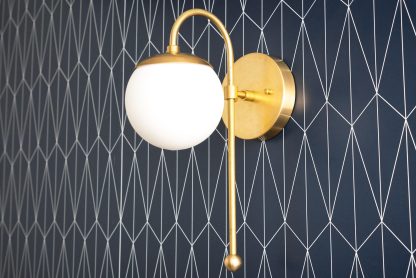 Vintage gold arc wall lamp - Image 4