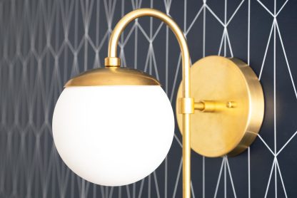 Vintage gold arc wall lamp - Image 3
