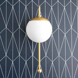 Vintage gold arc wall lamp