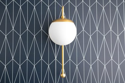 Vintage gold arc wall lamp