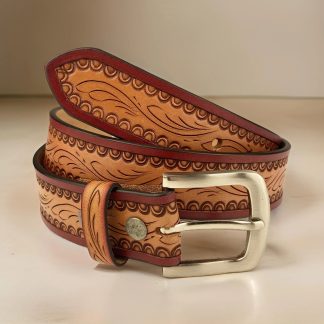 Hand-carved vintage belt