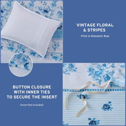 French Blue Rose Bedding Set - Image 2