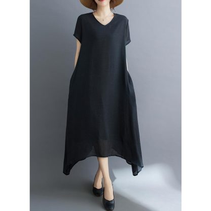 Irregular hem long skirt