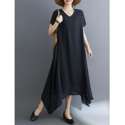 Irregular hem long skirt - Image 2