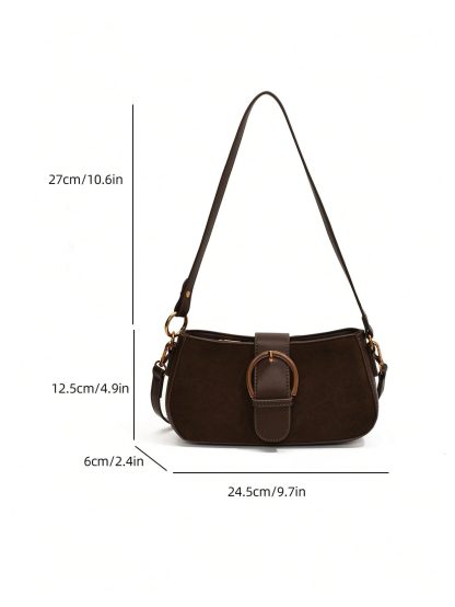 Vintage Suede Underarm Bag - Image 7