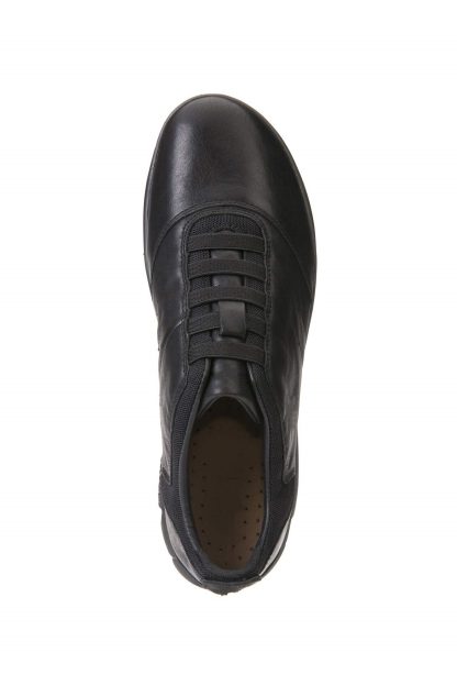 Men's black leather slip-on sneakers - Image 5