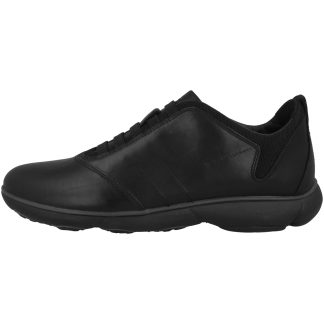 Men's black leather slip-on sneakers