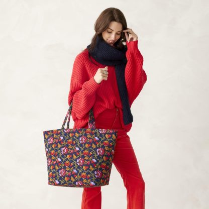 Floral Quilted Tote Bag - Image 5