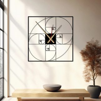 Fibonacci Sequence Art Wall Clock