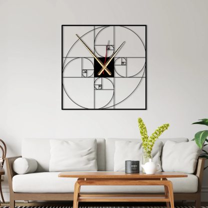Fibonacci Sequence Art Wall Clock - Image 3