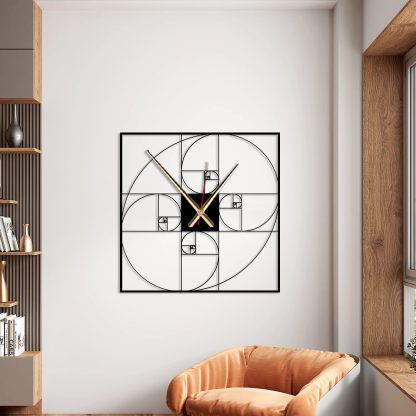 Fibonacci Sequence Art Wall Clock - Image 2