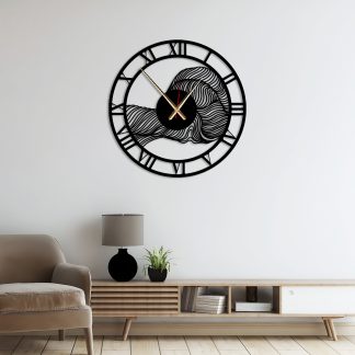 Artistic wave pattern wall clock