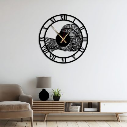 Artistic wave pattern wall clock