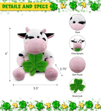 Lucky Clover Cow Plush Toy - Image 2