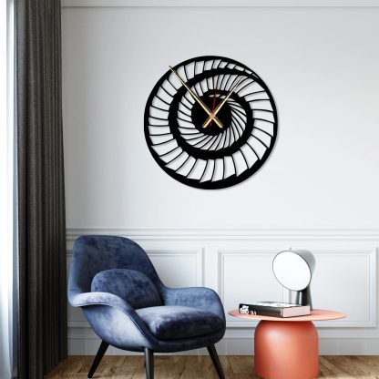 Spiral Rhythm Art Wall Clock - Image 4
