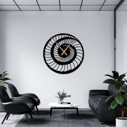 Spiral Rhythm Art Wall Clock - Image 3
