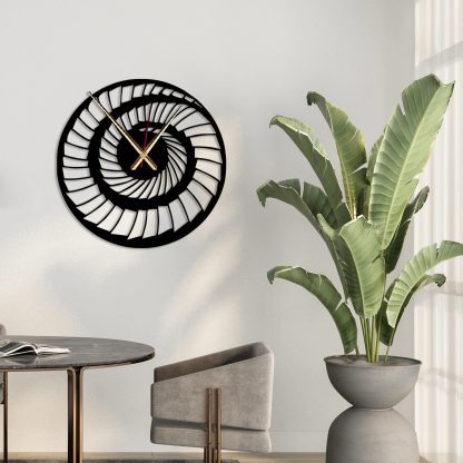 Spiral Rhythm Art Wall Clock - Image 2