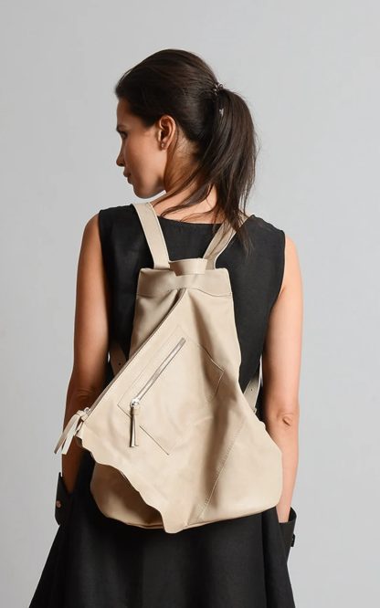 Minimalist soft leather backpack - Image 3