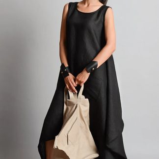 Minimalist soft leather backpack