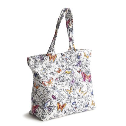 Butterfly and Floral Quilted Tote Bag - Image 7