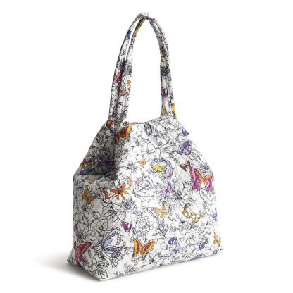 Butterfly and Floral Quilted Tote Bag - Image 5