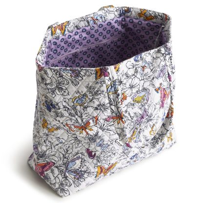 Butterfly and Floral Quilted Tote Bag - Image 4