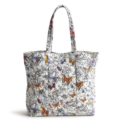 Butterfly and Floral Quilted Tote Bag - Image 3