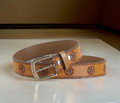 Hand-carved leather belt - Image 9
