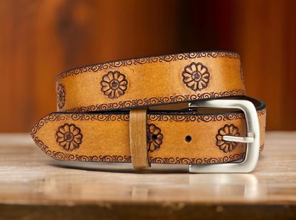 Hand-carved leather belt - Image 8