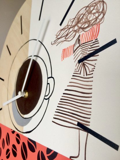 Coffee theme art wall clock - Image 5