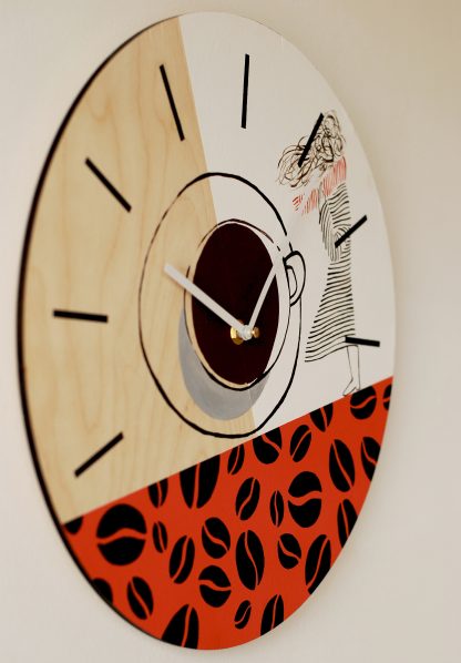 Coffee theme art wall clock - Image 4