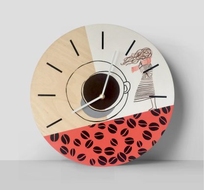 Coffee theme art wall clock - Image 3