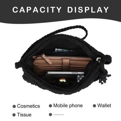 Black Hand-Woven Crossbody Bag - Image 4