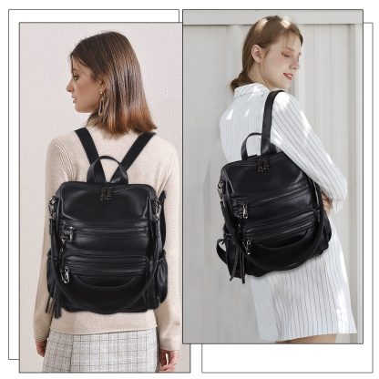 Multifunctional cowhide backpack - Image 6