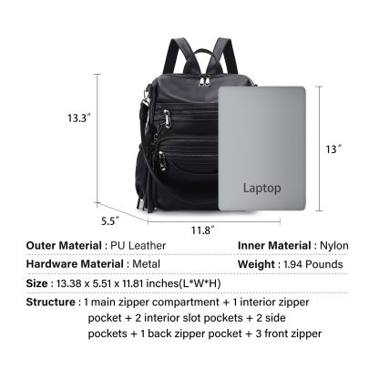 Multifunctional cowhide backpack - Image 4