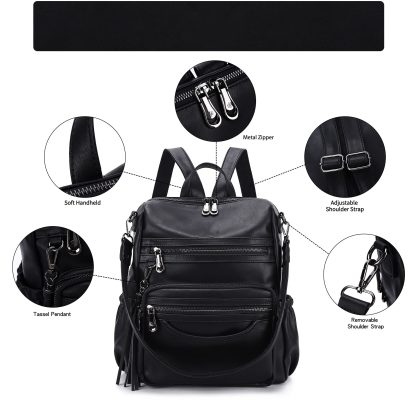 Multifunctional cowhide backpack - Image 3