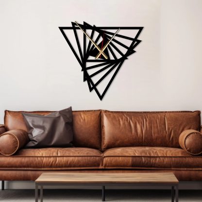 Geometric triangular spiral wall clock - Image 4