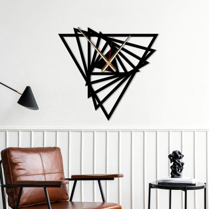 Geometric triangular spiral wall clock - Image 3